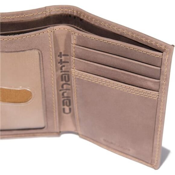 Men's Rugged Leather Triple Stitch Wallets, Available in Multiple Styles - Picture 5 of 7